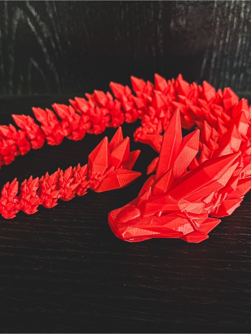 3D Printed Gemstone Dragon- Red